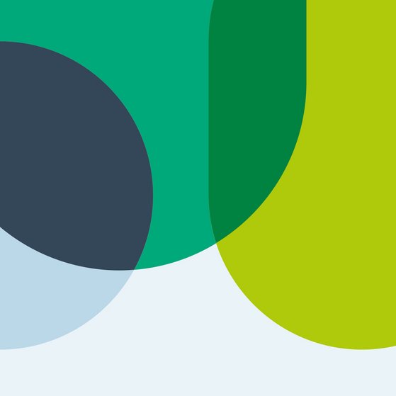 Four pillars in different colours and positions.
